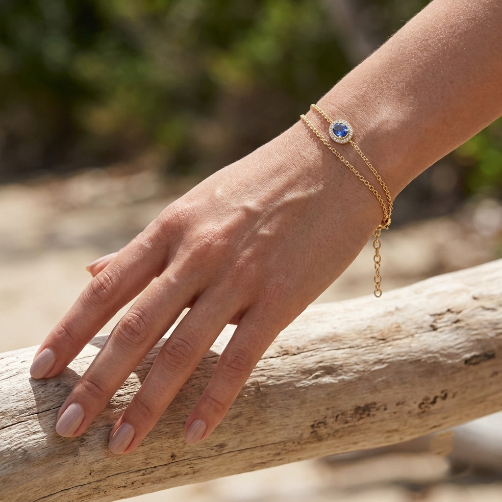 Life Stone Blue Sapphire Bracelet