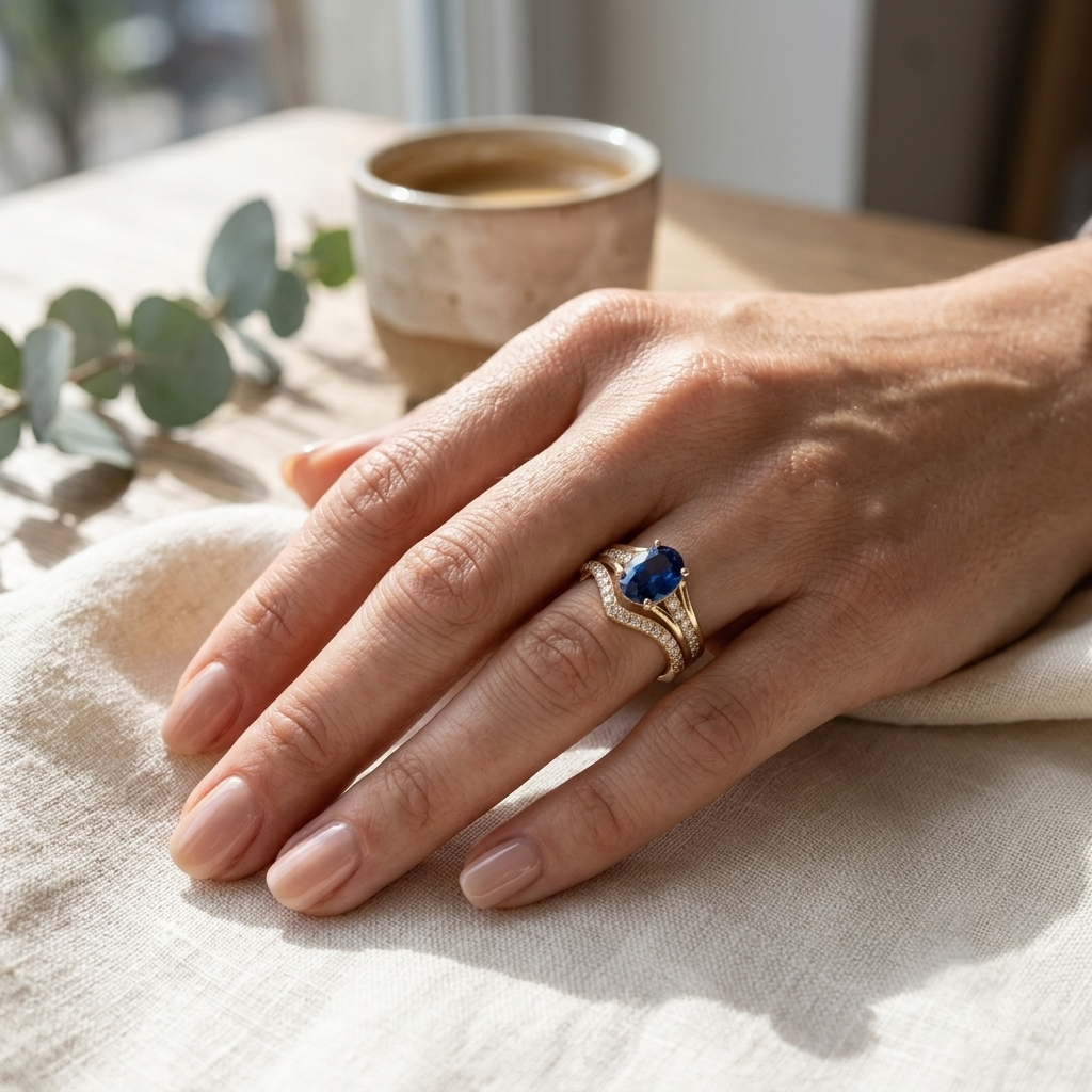 Life Stone Blue Sapphire Ring