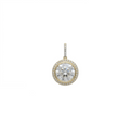  Life Stone natural diamond pendant in 925 sterling silver with gold rhodium plating and diamond accents